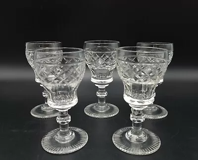 Buy Vintage Cut Glass Sherry Glasses-Set Of 5 • 29.90£