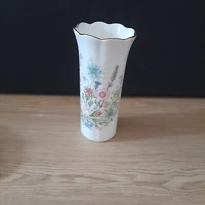 Buy Lovely Aynsley Wild Tudor Fine Bone China Vase 22cm Tall Great Condition • 5.95£