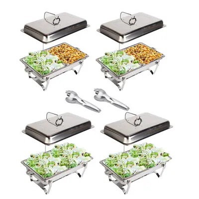 Buy 2 Pack 11 Litre Buffet Server Chafing Dish Food Warmer Hot Plate With Lid Hook • 85.98£