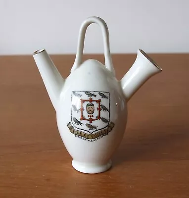 Buy Victoria China Crested Ware Pot Carrying The Crest For The Arms Of W.E.Gladstone • 1.20£