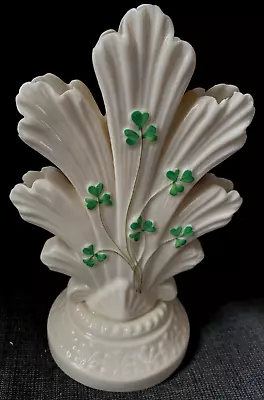 Buy Irish Belleek Shamrock Honeysuckle Vase  Second Black Mark Period • 19£
