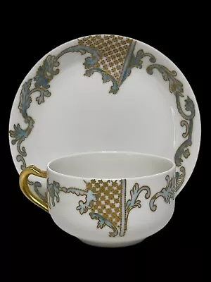 Buy Haviland Limoges France Fine Bone China Shield Tea Cup Saucer Moriage Gold Gild • 34.46£
