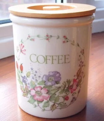 Buy T G Green Pottery, Ceramic Coffee Storage Jar/Canister, Cream, Cloverleaf, VGC • 6.95£