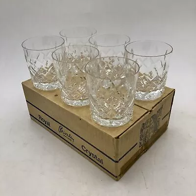 Buy Royal Brierley Crystal Cut Glass 3.5  Whisky Tumblers Set Of 6 In Original Box • 50£