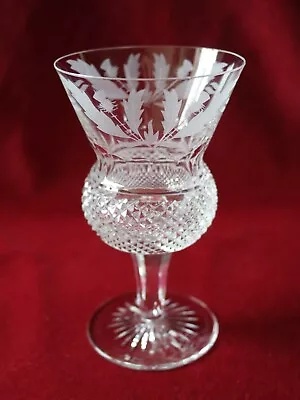 Buy Edinburgh Crystal Thistle Pattern - 5 Inch Wine Glass - Signed • 50£