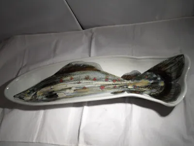 Buy Highland Stoneware Salmon Fish Shaped Serving Dish & Wall Plaque 65cm Long Lot 1 • 69.99£