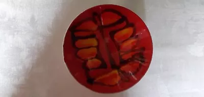 Buy Poole Pottery Red Delphis Dish Shape 56 By Angela Wyburgh (1969 - 73) • 15£