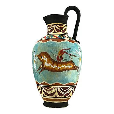 Buy Bull Leaping Fresco Minoan Dolphins Knossos Vase Ancient Greek Pottery Ceramic • 100.28£