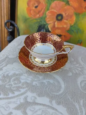 Buy Vintage Royal Standard Fine Bone China Burgundy Gold Gilded Tea Cup And... • 25.60£