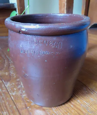 Buy Old Cowden & Co Stoneware Crock Jar Harrisburg Pa • 65.98£