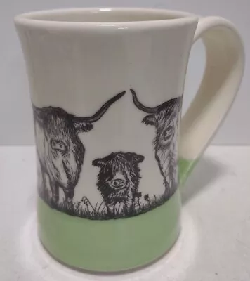 Buy Darn Pottery Mug Scottish Highlands Cow Print • 10.96£