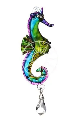 Buy Handmade Fantasy Glass Seahorse Crystal Suncatcher Gift Tropical • 16.95£