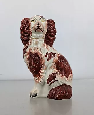 Buy Antique 19c Victorian Staffordshire Pottery Small Size 6 Russet Red Spaniel Dog • 44.95£