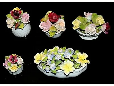 Buy Genuine Aynsley Fine China Floral Ornaments > 5 Delightful Ornaments • 25£