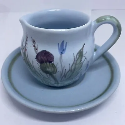 Buy Buchan Thistleware Creamer/Plate Portobello Scotland Blue Floral Handpainted 3  • 20.14£