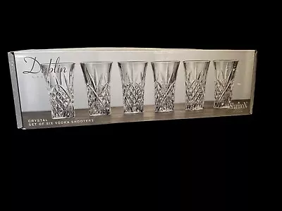 Buy DUBLIN SHANNON GODINGER Crystal Shot Glasses 2 Oz New Open Box 2” Tall Set Of 6 • 17.92£