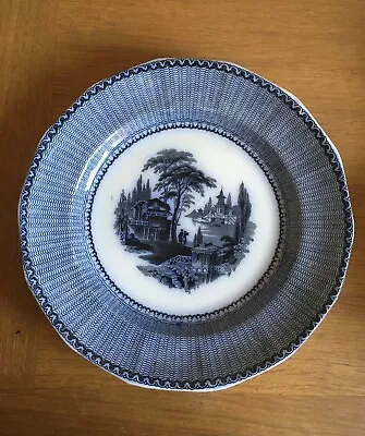 Buy Antique Flow Blue Kin Shan Staffordshire Plate 1842 To 1867 • 15£