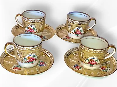 Buy Cauldon China Tiffany #T1648 Repro Demi Cup & Saucer Sets Of 4 • 174.49£