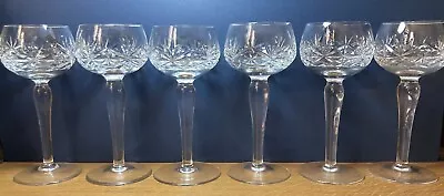 Buy Superb Set Of 6 Royal Doulton Crystal Newbury Cut Fine Wine Hock Glasses • 49.99£