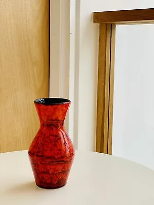 Buy Red Lava West German Scheurich Vase Model 523-21 • 24.99£