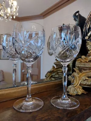 Buy Beautiful Quality Pair Of Large Royal Doulton Crystal Glasses 21 Cm H X 8 Cm D • 35£