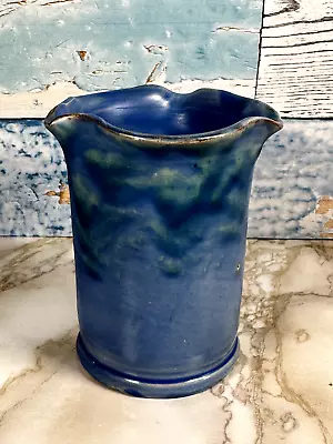 Buy Antique Baron Barnstaple Art Pottery Three Spouted  Small Blue Pot - Rare Find. • 18.50£