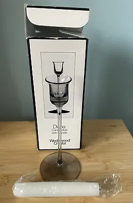 Buy Wedgwood Lead Crystal  DIANA  Candlestick With Candle Boxed • 14.99£