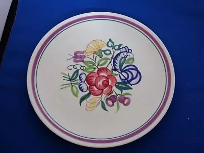 Buy Poole Pottery 10  Plate, Blue Cockerel & Floral Sprig, Traditional Ware Pattern, • 20£