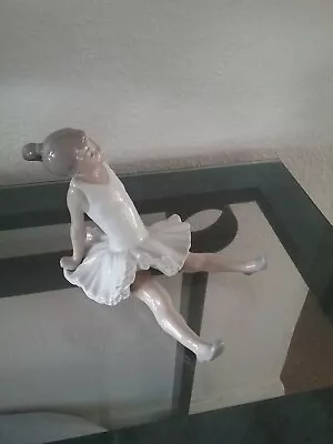 Buy Vintage Rare Porcelain Nao By Lladro Ballerina  Figure - Sitting Down • 33.45£