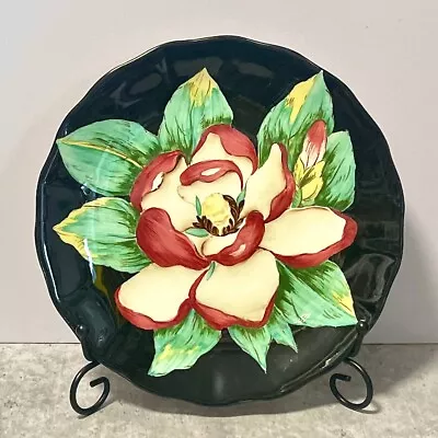 Buy Clarice Cliff Cabinet Plate Magnolia Staffordshire Hand Enamelled Lithograph 9  • 195£