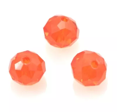 Buy Faceted Rondelle Crystal Cut Glass Beads  Spacer For Jewellery Making 6mm • 3.98£
