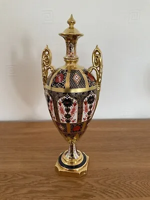 Buy Royal Crown Derby, Old Imari 1128, Solid Gold Band Trophy Vase  12 “ High • 1,000£
