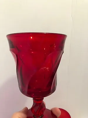 Buy Fostoria RUBY RED JAMESTOWN Glassware Stemware Water Goblet 6” Tall • 14.48£