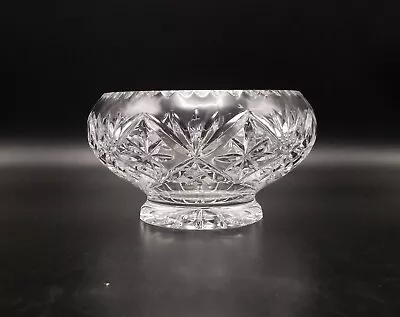 Buy Clear Pressed Glass Rose Bowl Vase Decorative Bowl Thumbnail Rim • 5.49£