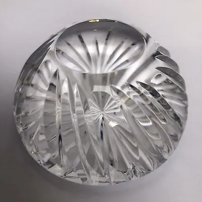 Buy Edinburgh Crystal Glass, Scotland, 3'' Clear Glass Swirl Paperweight Signed EXC • 5.99£