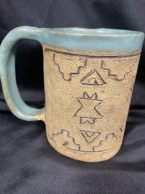 Buy Southwestern Pottery Art Handmade Expressionist Mug Aztec Cup Vintage SIGNED • 17.12£