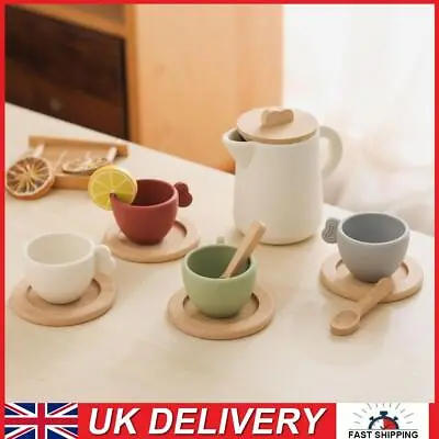 Buy 9pcs/10pcs Pretend Play Tea Set Role Play Wooden Tea Set For Kids (9pcs) • 13.09£