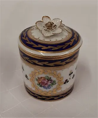 Buy Sachs Dresden - Cylindrical Box - Blue And Gold - Flower Handle • 28£