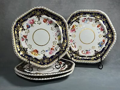 Buy Beautiful Set Of Four Ridgway Bone China 22cm Dessert Plates C1830 Pattern #1163 • 120£
