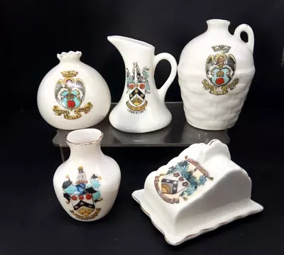 Buy Crested China - LOWESTOFT Crests X5 Inc Cheese Dish, Carboy. • 7£