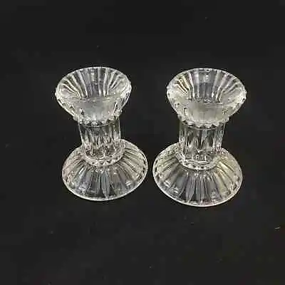 Buy Vintage Set Of 2 Crystal Cut Glass Votives Candle Holders • 9.45£
