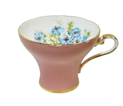 Buy Vintage Aynsley Pink Corset Tea Cup (only) With Blue Flowers And Gold Trim  #26 • 19.20£