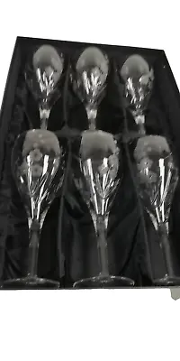Buy Royal Doulton Chelsea Goblet 280ml Wine Crystal Glasses Set Of 6 8  Height • 26£