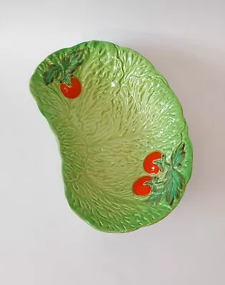 Buy Vintage / Antique Beswick Bowl Dish Green Cabbage Leaves & Tomatoes  #339 • 11£