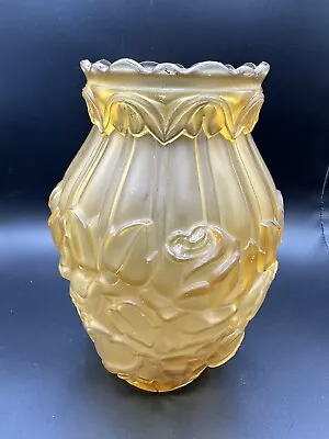 Buy Scailmont Belgium Vintage Art Deco Glass Vase With Roses • 9.99£
