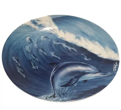 Buy Coalport Bone China Danbury Mint Dolphin Plate 'Surf School' From The Collection • 9.99£
