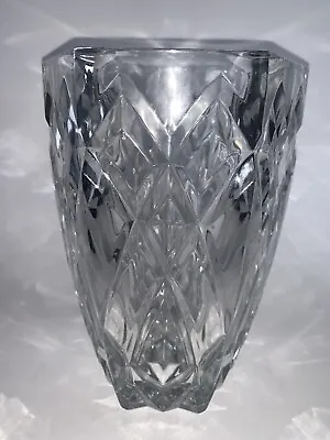 Buy Vintage French Lead Crystal Vase HEXAGON Shape Signed France • 43.23£