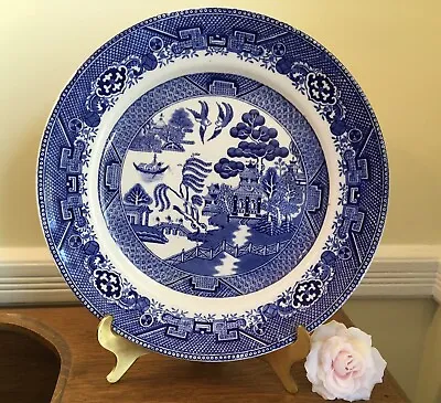 Buy Antique English BLUE WILLOW Plate By W ADAMS & SONS C.1891-Early 1900's • 22.77£