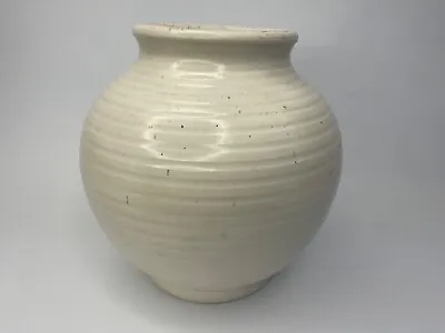 Buy William Moorcroft Vase 1930s 22cm Natural Studio Line Ovoid Vase Cream Glaze • 129£