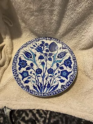 Buy Handmade Blue & White Floral Turkish Dish Plate Platter Large 12  Hand Pain • 30£